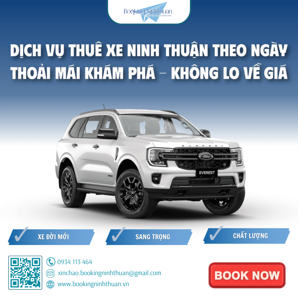 Bảng giá thuê xe 7 chỗ Ninh Thuận trọn gói (Cập nhật 2024)